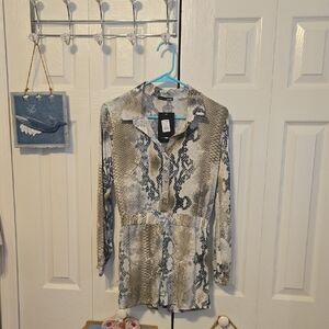 Fashion Nova Snakeskin Print Jumpsuit